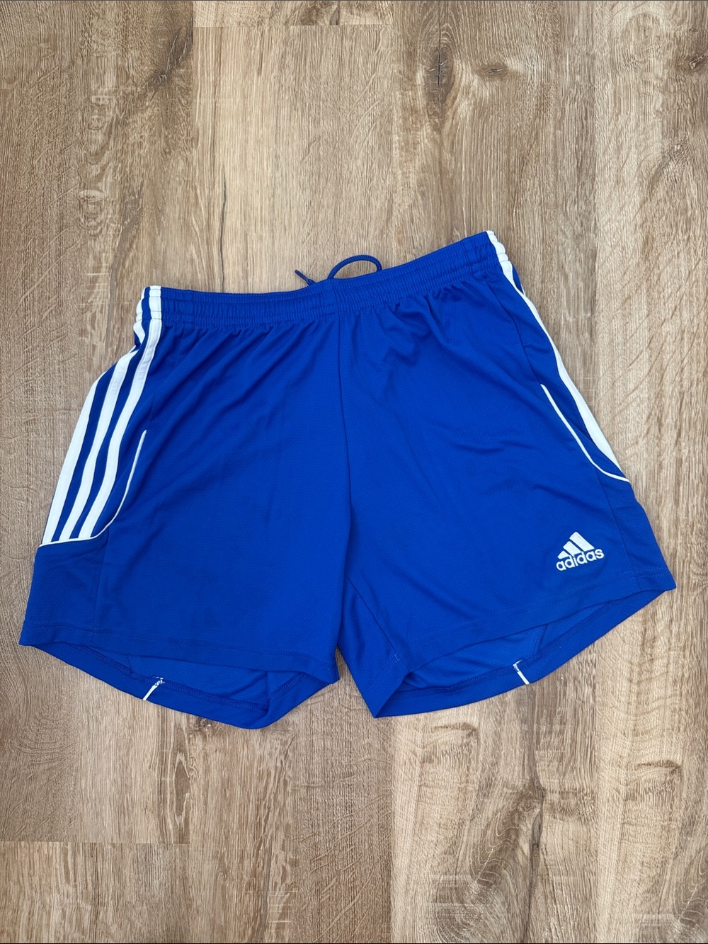 adidas Kids Royal Blue Performance Running Shorts with White Accents